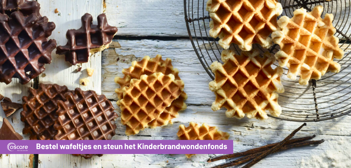 Bestel wafeltjes en steun het Kinderbrandwondenfonds